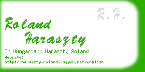 roland haraszty business card